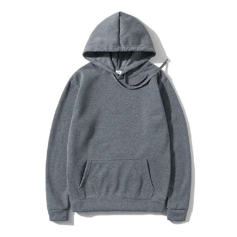 Men'S and Women'S Solid Color Pocket Hoodies Sports Fitness Sweatshirts Fashionable Casual Pullovers Multi Color-Gennys fashion