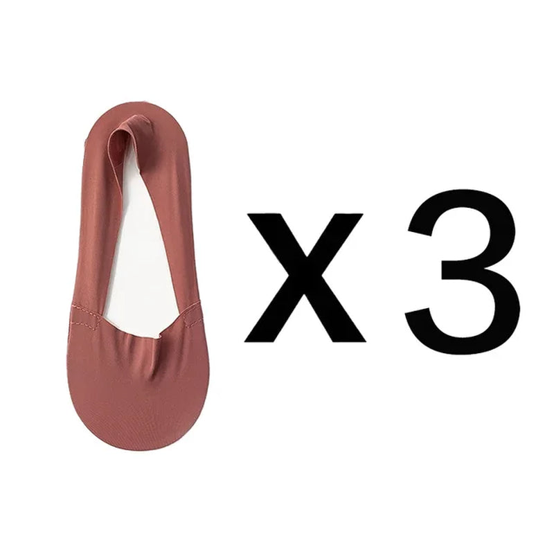 3 Pairs Women Socks High Quality Matching Casual Socks Summer Thin Cotton Bottom Non-Slip Invisible Low Short Socks Breathable-Gennys fashion
