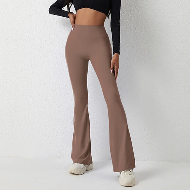 Sports Flared Leggings Wome Bootcut Yoga Pants Flare Leg Gym Fitness Dance Work Tight Pants Casual High Waist Wide Leg-Gennys fashion