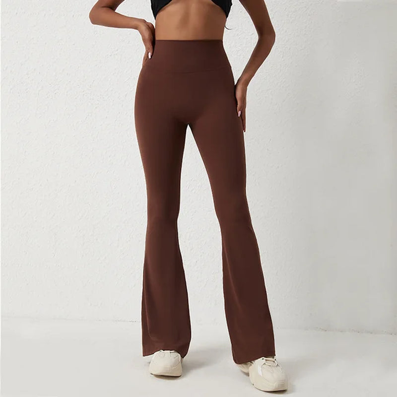 Sports Flared Leggings Wome Bootcut Yoga Pants Flare Leg Gym Fitness Dance Work Tight Pants Casual High Waist Wide Leg-Gennys fashion