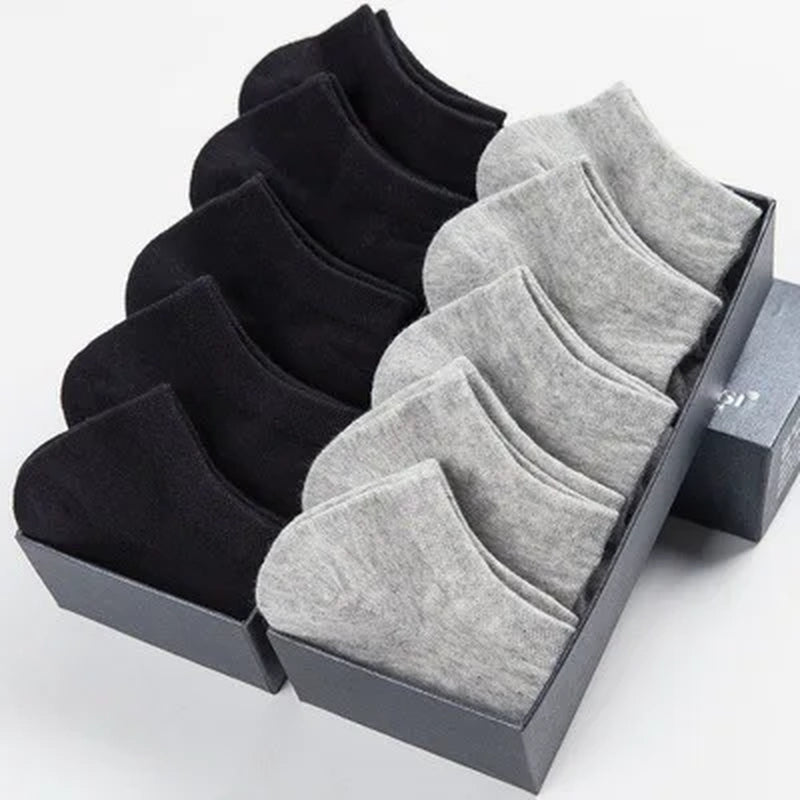 10 Pairs and 5Pairs Women'S Socks Solid Color White Black Ankle Socks Breathable Sports Comfortable Cotton Floor Socks for Women-Gennys fashion