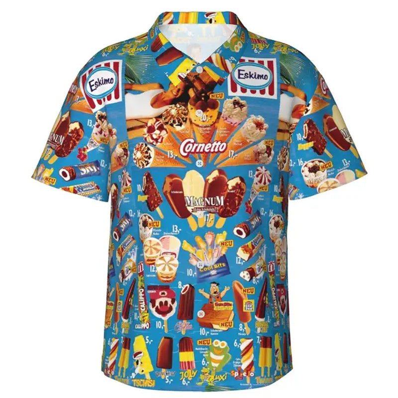 Funny Men Shirt Summer Casual Fashion Short Sleeved Shirt for Men Loose Breathable Hawaiian Shirt Man Casual Men'S Clothing Top-Gennys fashion