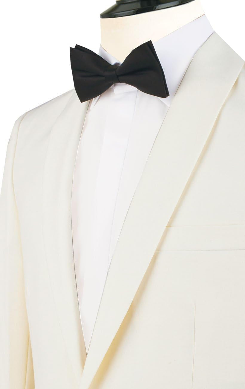Mens White Tuxedo Dinner Jacket Regular Fit Shawl Lapel-Gennys fashion