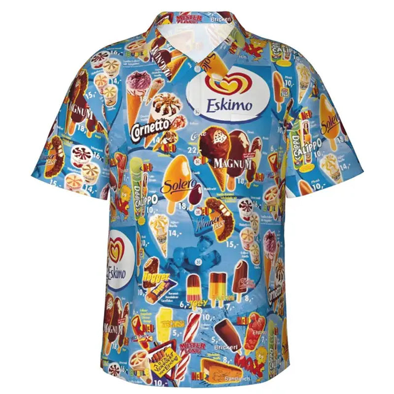 Funny Men Shirt Summer Casual Fashion Short Sleeved Shirt for Men Loose Breathable Hawaiian Shirt Man Casual Men'S Clothing Top-Gennys fashion