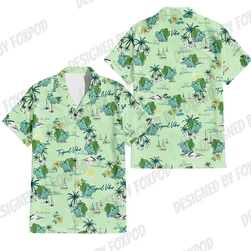 Oversized Hawaiian Animal Print Shirt