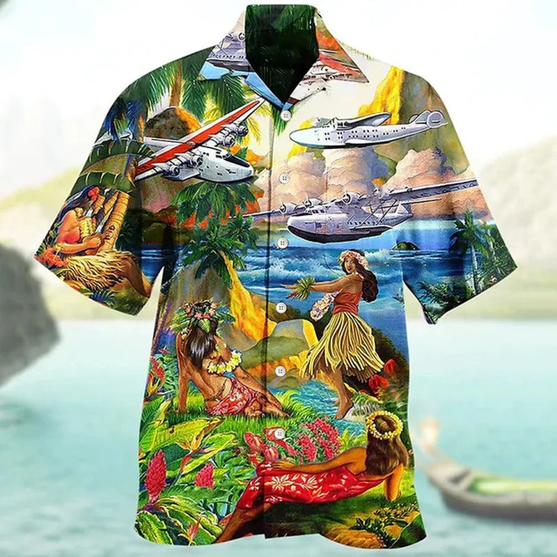2023 Summer Loose Breathable 3D Print Trendy Cool Fashion Hawaiian Shirts Beach Party Tops Short Sleeves Summer Men'S Shirts 6XL-Gennys fashion