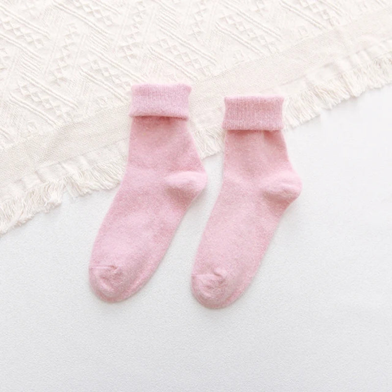 New High Quality Thick Angola Rabbit&Merino Wool Socks Women Winter Socks Warm Socks for Women Big Size-Gennys fashion