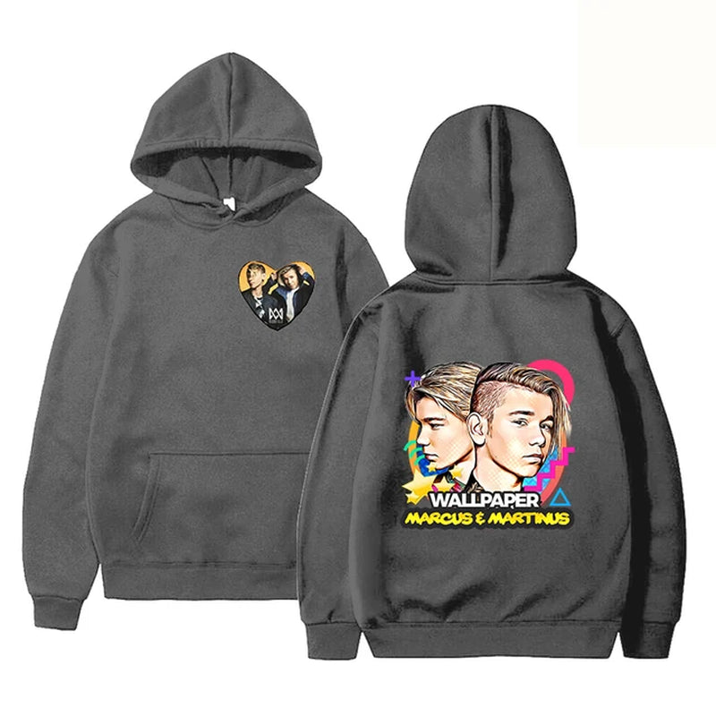 Marcus and Martinus Hoodie Sweatshirts Men Women Fashion Casual Cool Pullover Student Harajuku Streetwear Hoodies-Gennys fashion