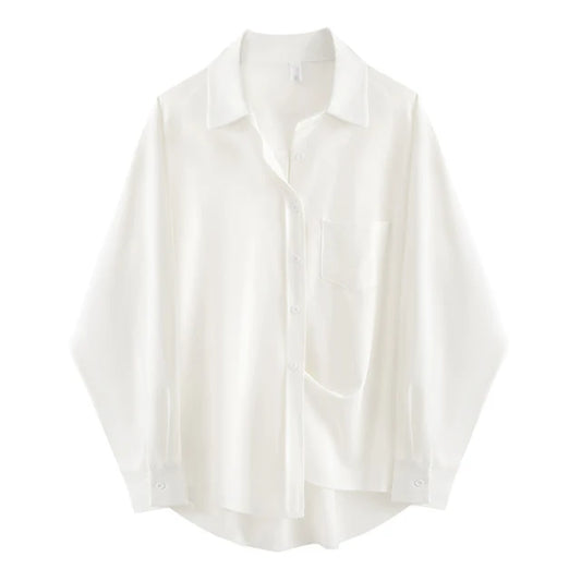 Spring Minimalist Oversize White Shirt