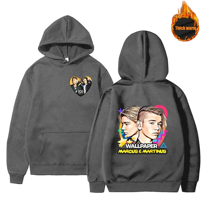 Marcus and Martinus Hoodie Sweatshirts Men Women Fashion Casual Cool Pullover Student Harajuku Streetwear Hoodies-Gennys fashion