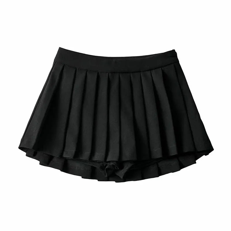 Sexy Women Pleated Skirts High Waist Summer Vintage Mini Skirts Korean Tennis Student White Designed Dance Skirt-Gennys fashion