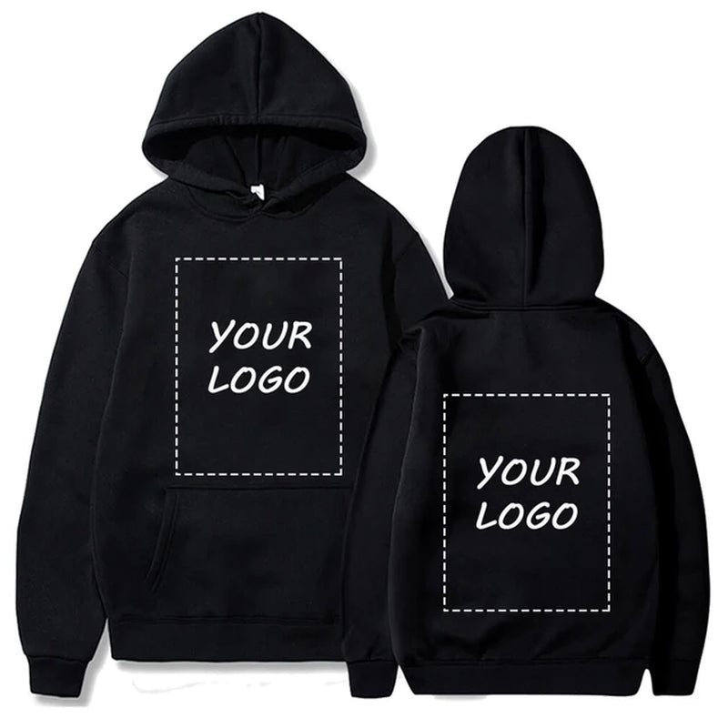 Custom LOGO Hoodies Diy Text Couple Friends Family Design Image Print Clothing Sports Leisure Harajuku Sweater Size M-4XL-Gennys fashion