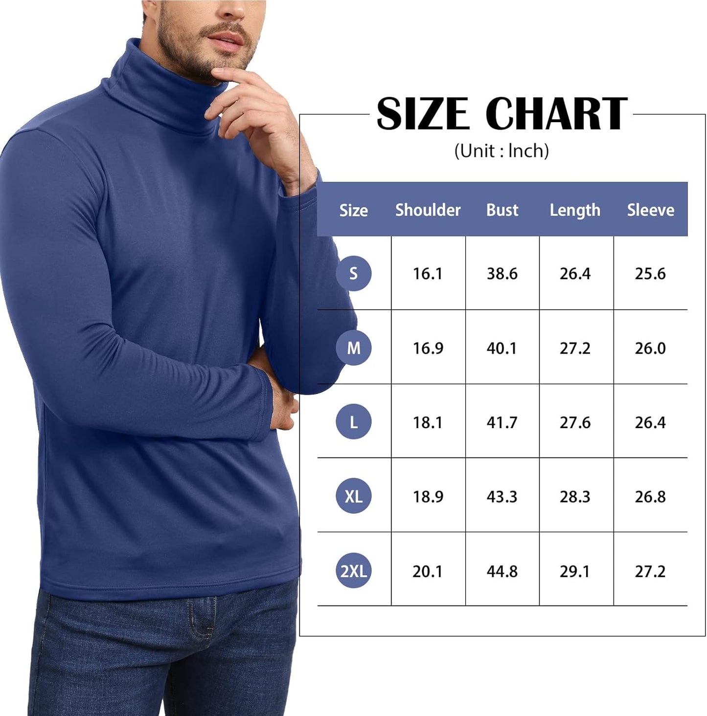 Men Turtleneck Jumper Lapel Pullover Solid Color Tops Knitwear Sweaters Cotton Wool Blend-Gennys fashion