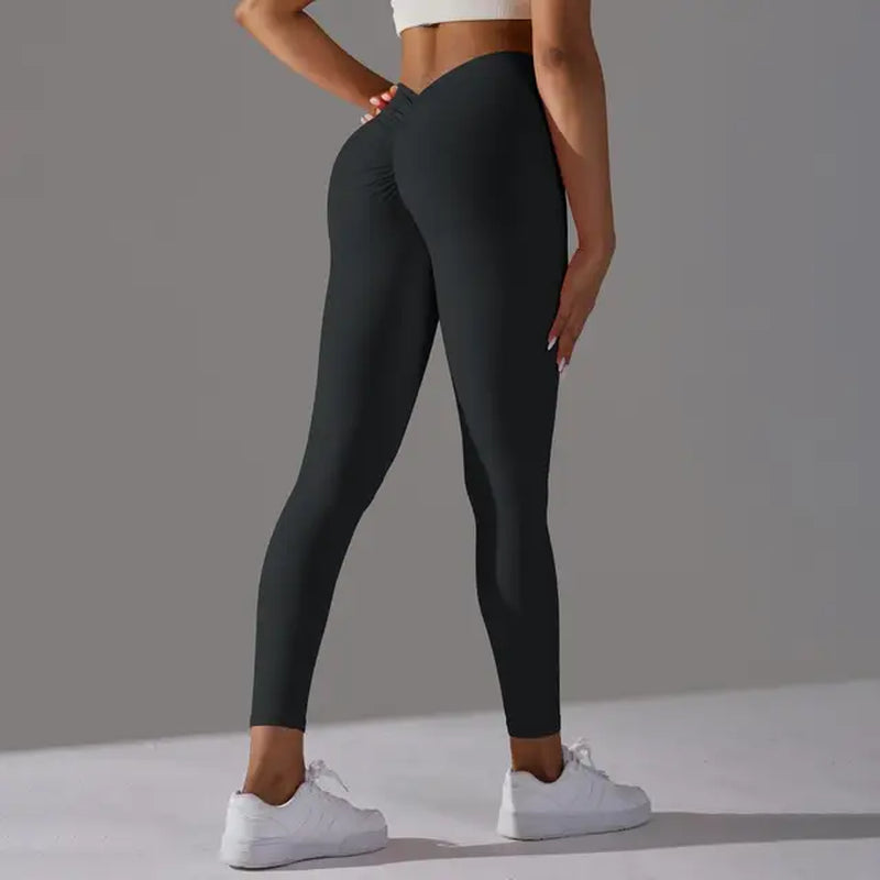 Seamless Yoga Pants Women Tights Sexy V Butt Push up Fitness High Waist Pants Gym Workout Female Sports Running Yoga Leggings-Gennys fashion