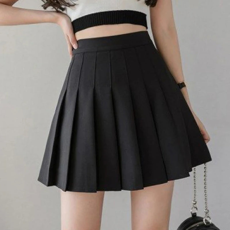 Women High Waist Sexy Mini Short Skirts Ladies Fashion Casual Business Pleated Kawaii Skirt Female Korean Skirt Shorts-Gennys fashion