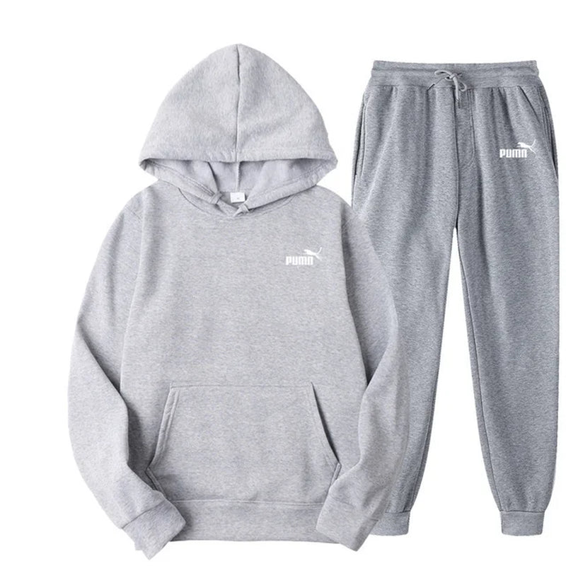 Men'S Hooded Sweatshirts and Women Pants Casual Men'S Tracksuit Sportswear Autumn Winter Men Suit Men'S Clothing Leisure Pumn-Gennys fashion