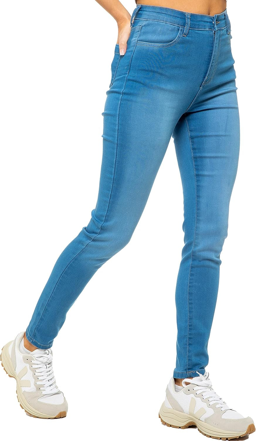 Ladies Skinny Jeans Stretch Trousers Jean Casual Denim Pants with Pockets-Gennys fashion