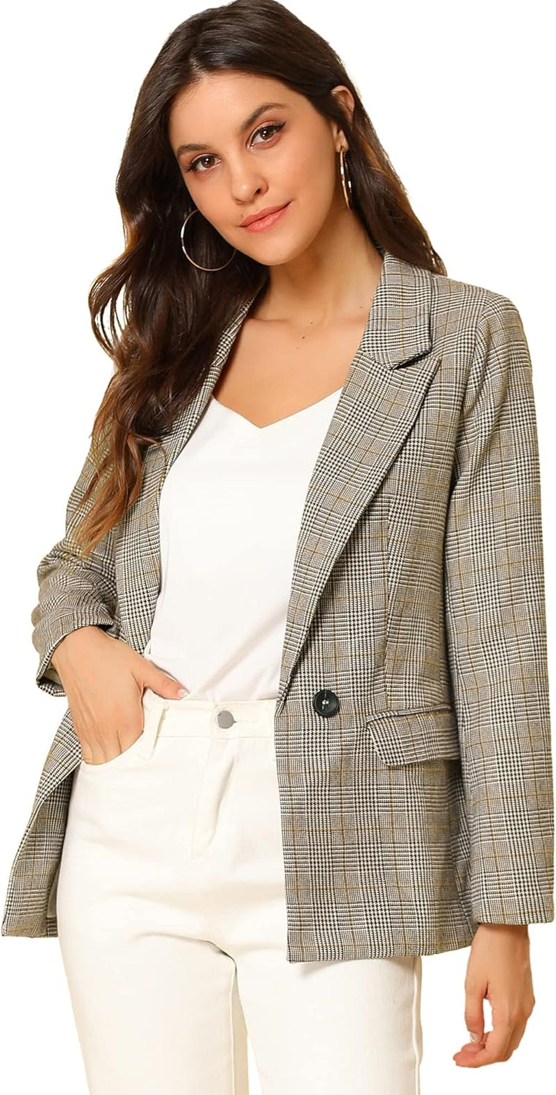 Plaid Boyfriend Blazer Jacket