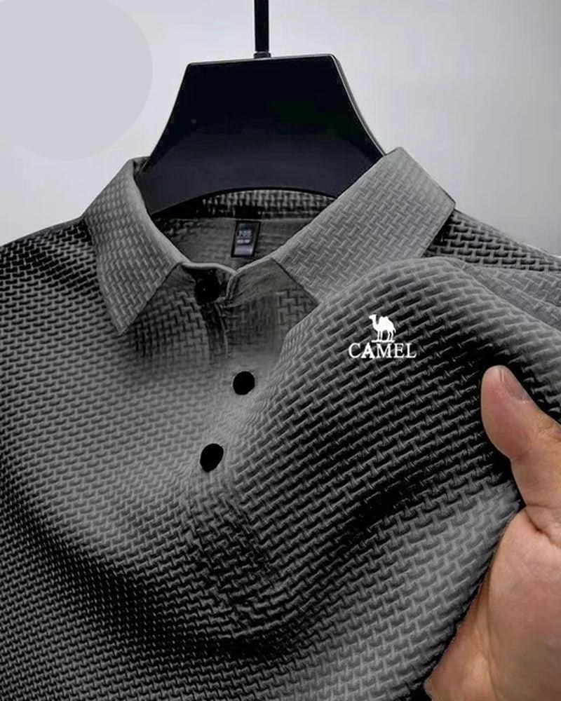 2024 High End Mesh Ice Silk Short Sleeved T-Shirt for Men'S Shirt Collar Summer Business Casual New Nylon Breathable POLO-Gennys fashion