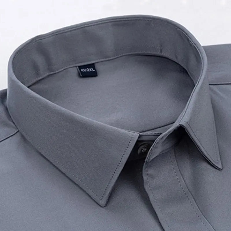 New Wrinkle-Resistant Men'S Shirt Long Sleeve Dress Slim-Fit Free Ironing Social Business Formal Wear Easy to Take Care Of-Gennys fashion