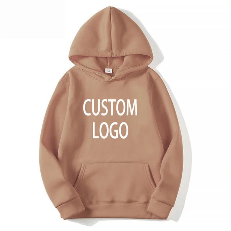 Custom LOGO Hoodies Diy Text Couple Friends Family Design Image Print Clothing Sports Leisure Harajuku Sweater Size M-4XL-Gennys fashion