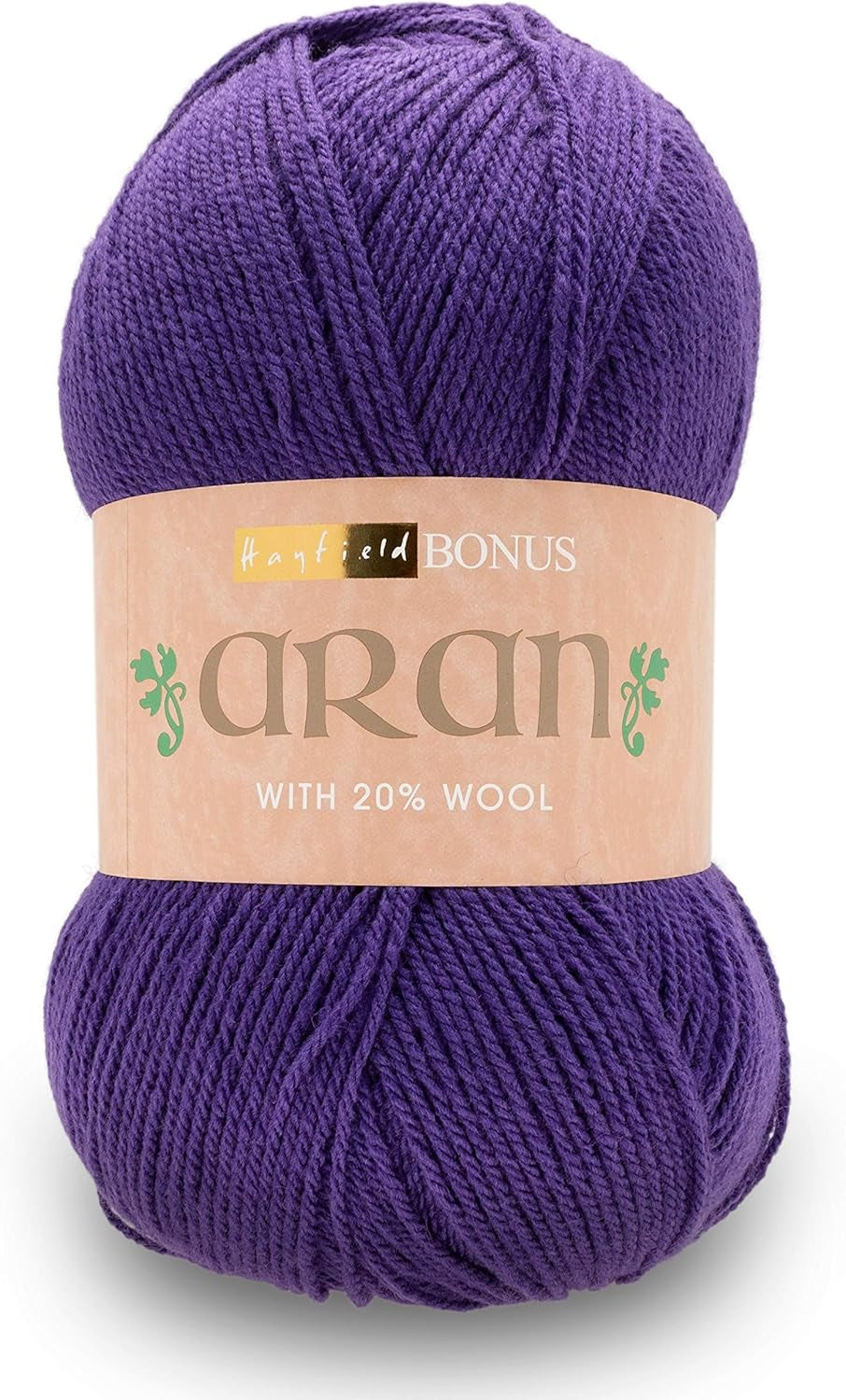 Hayfield Bonus Aran with Wool, Purple (627), 400G by-Gennys fashion