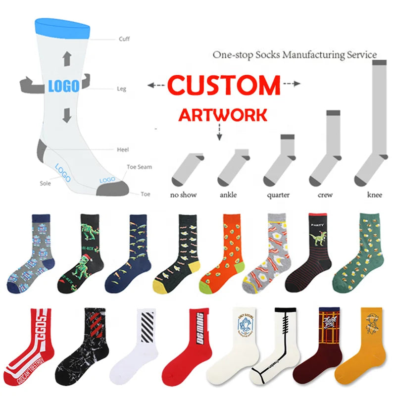 OEM Logo Crew Socks Men Running Sport Socks Cycle Athletic Custom Logo Basketball Socks-Gennys fashion