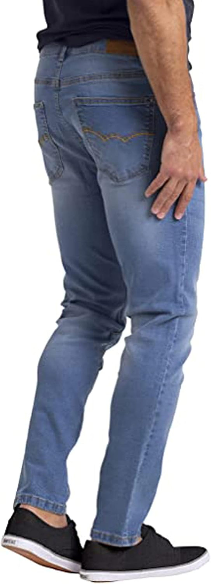 Mens Flex Jeans Stretch Skinny Relaxed Slim Fit Casual All Waists Denim Pant-Gennys fashion