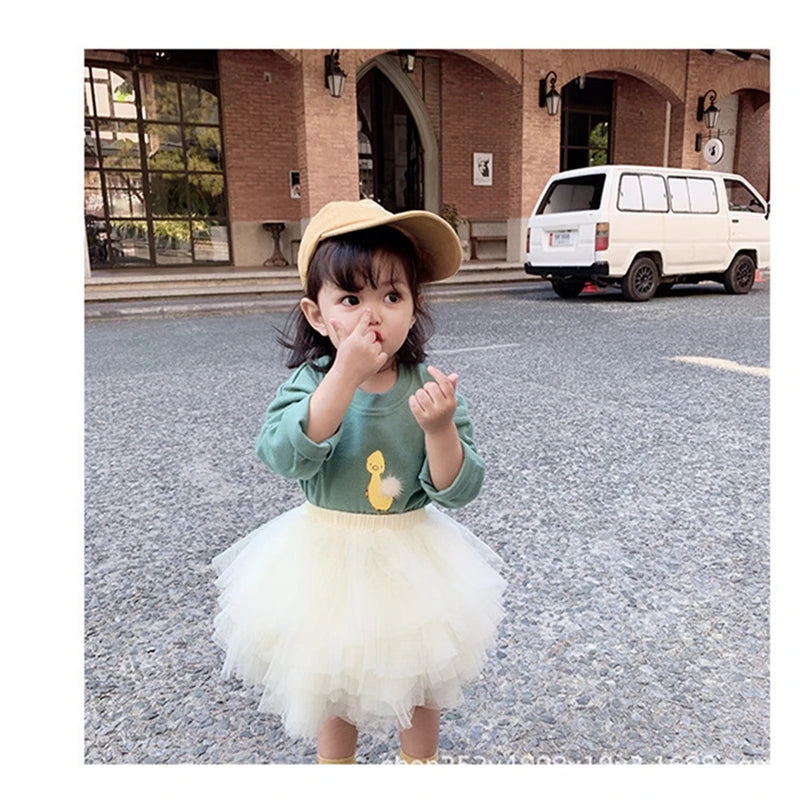 Fashion Baby Girls Tutu Fluffy Skirt Princess Ballet Dance Tutu Mesh Skirt Kids Cake Skirt Cute Girls Clothes-Gennys fashion