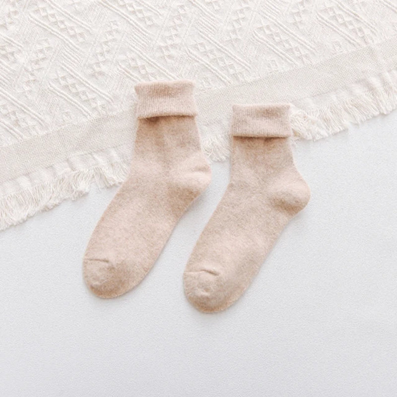 New High Quality Thick Angola Rabbit&Merino Wool Socks Women Winter Socks Warm Socks for Women Big Size-Gennys fashion