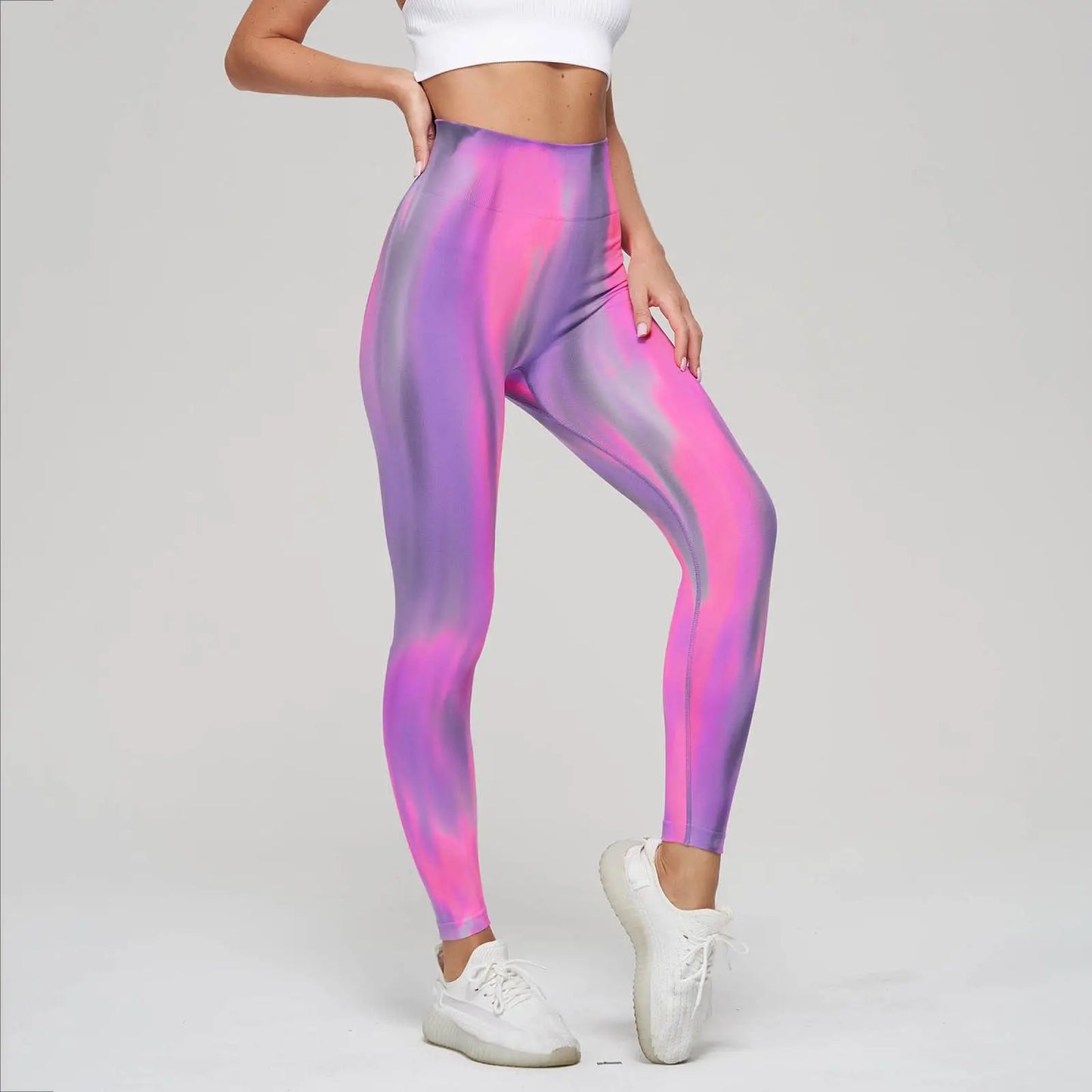 Tie Dye Seamless Leggings Scrunch Butt Lifting Legging Push up Workout Elastic Tights Booty High Waist Yoga Pants Gym Leggings-Gennys fashion