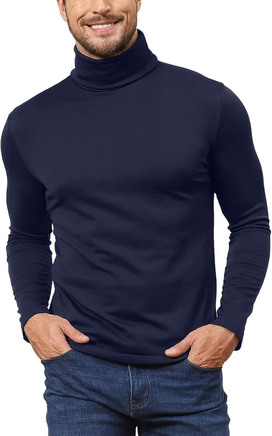 Men’s Solid Color Turtleneck Sweater