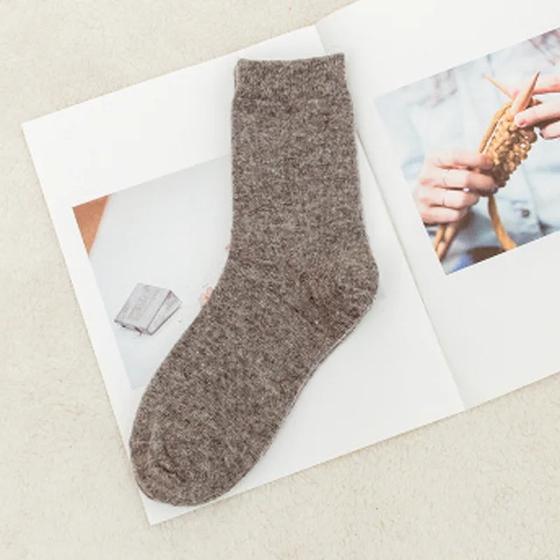 High Quality Brand Thick Angola Rabbit&Merino Wool Socks Women Winter Socks Warm Female Socks Big Size-Gennys fashion