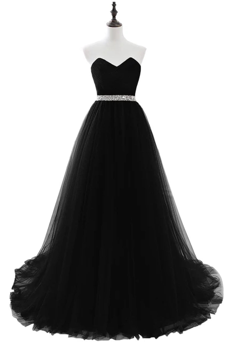 Burgundy Tulle Evening Dresses Lace up Crystal Sequined Formal Party Sexy Sleeveless Prom Gowns White Black Vestido De Fiesta-Gennys fashion