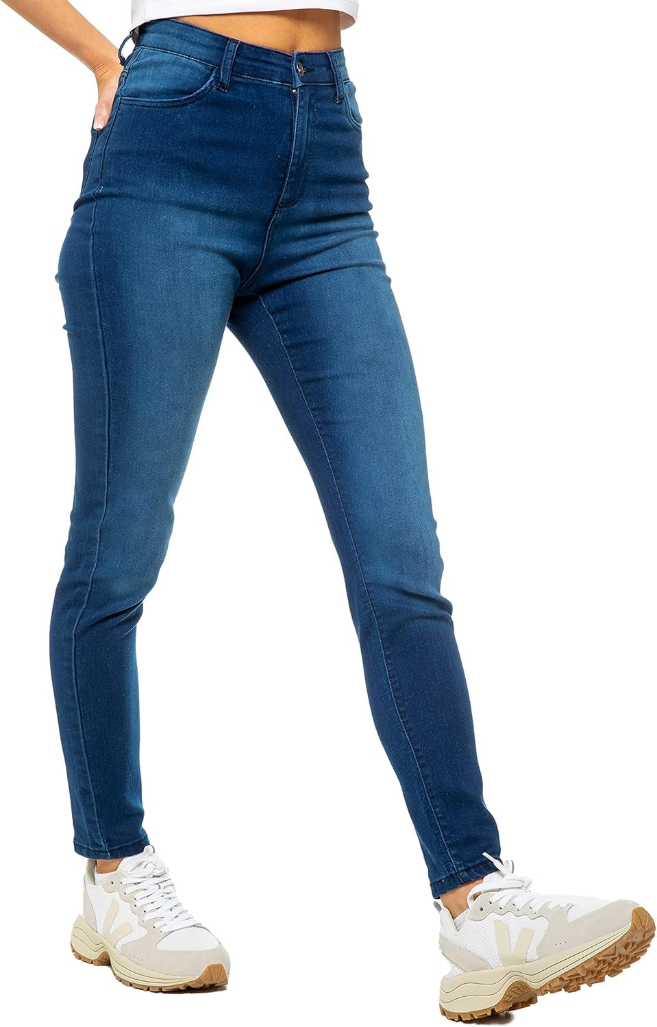 Ladies Skinny Jeans Stretch Trousers Jean Casual Denim Pants with Pockets-Gennys fashion