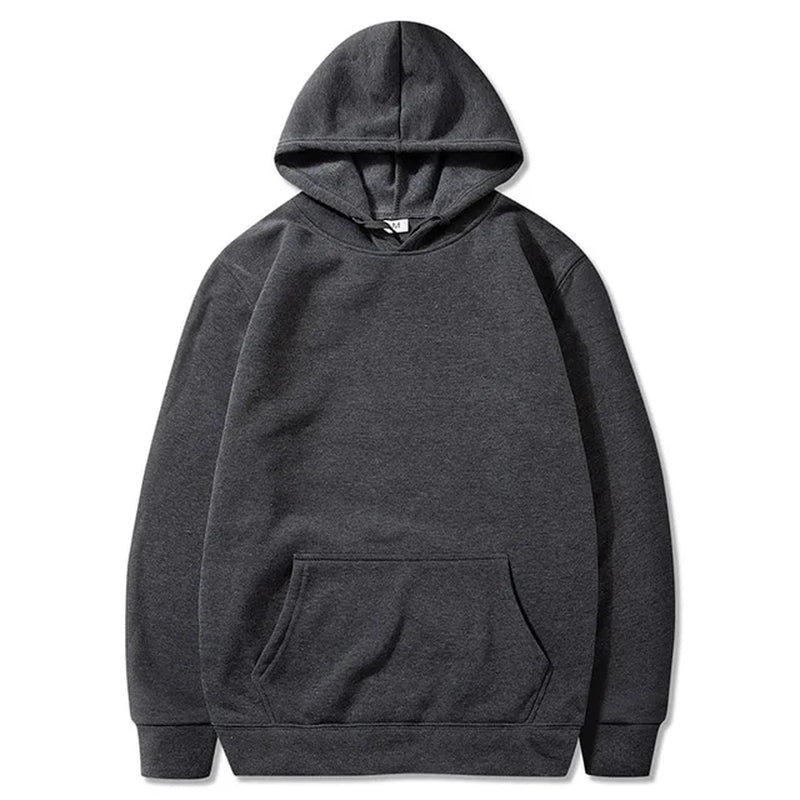 Men'S and Women'S Hooded Sweatshirts, Hip Hop Hooded, Monochrome, Fleece, Elasticity, Casual Pullover, Sportswear, New Fashion,-Gennys fashion