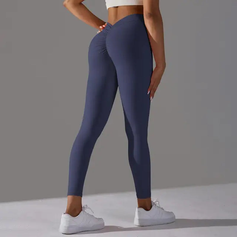 Seamless Yoga Pants Women Tights Sexy V Butt Push up Fitness High Waist Pants Gym Workout Female Sports Running Yoga Leggings-Gennys fashion