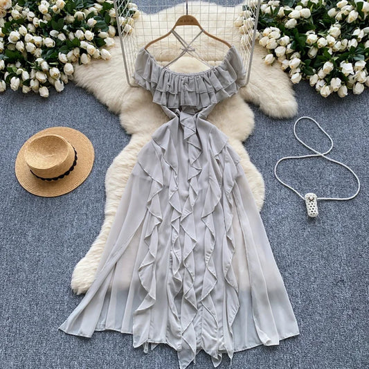 Chic Off-Shoulder Ruffle Dress