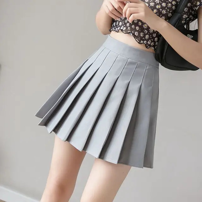 2024 Spring Summer Korean Skirt Shorts Women High Waist Sexy Mini Skirt School Short Pleated Kawaii Japanese Pink Skirt Female-Gennys fashion