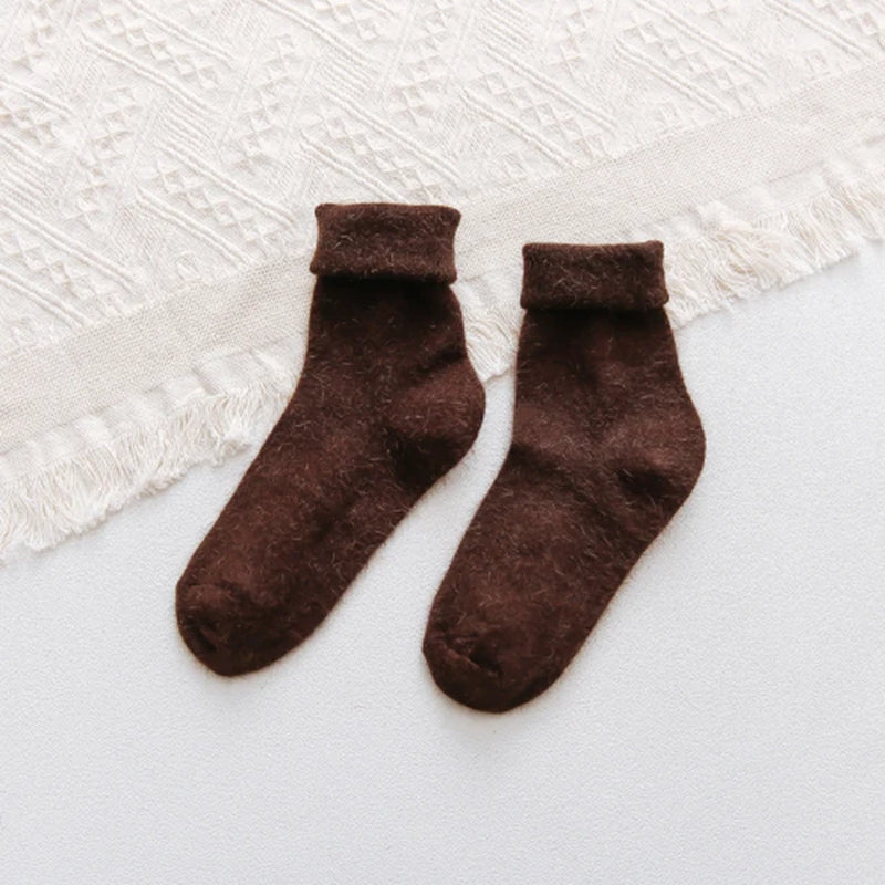 New High Quality Thick Angola Rabbit&Merino Wool Socks Women Winter Socks Warm Socks for Women Big Size-Gennys fashion