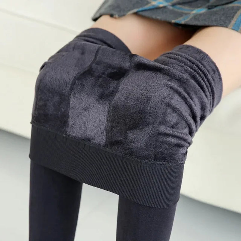 Winter Thermal Lambwool Leggings Women Thicken Fleece Lined Stretchy Leggins Warm Hight Waist Skinny Fitness Soft Joggers Tights-Gennys fashion