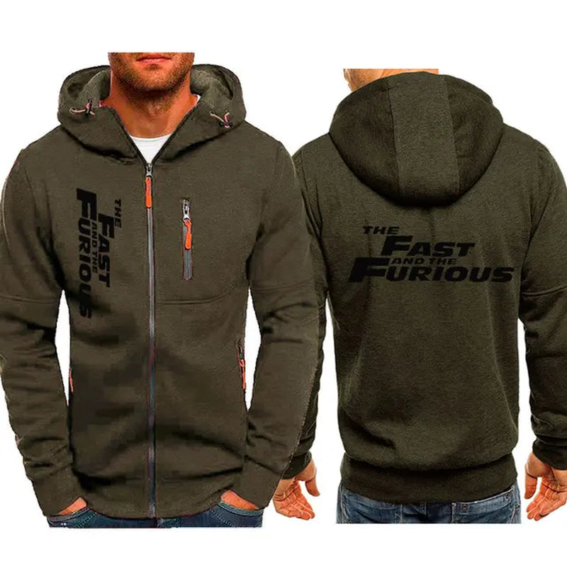 Fast and Furious Hoodies Jacket Fashion New Man'S Hoodied Comfortable Zipper Casual Sweatshirts Fleece Hoodies Jacket Hoodie-Gennys fashion