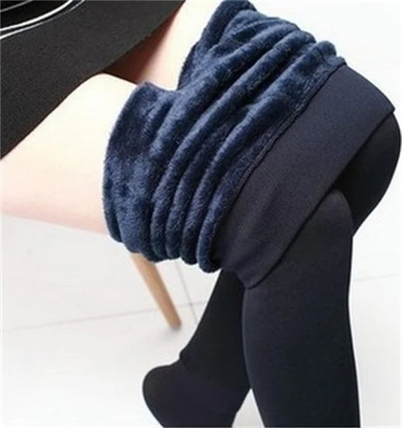 Winter Thermal Lambwool Leggings Women Thicken Fleece Lined Stretchy Leggins Warm Hight Waist Skinny Fitness Soft Joggers Tights-Gennys fashion