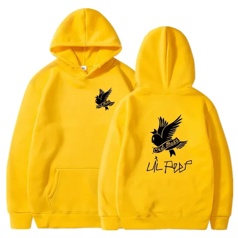 Men'S Hoodies Autumn Winter Fashion Lil Peep Printed Trend Sweatshirts Lil Love Women'S plus Fleece Pullover Hip Hop Streetwear-Gennys fashion