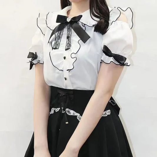 Elegant Kawaii Lolita Y2K Blouse