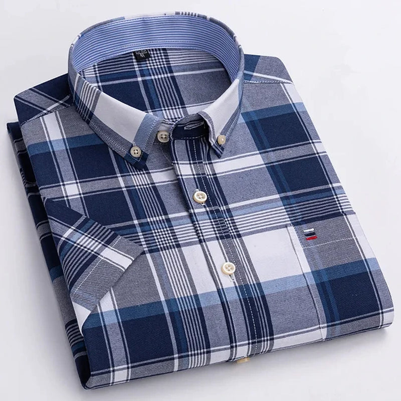 Men's Oxford Cotton Short Sleeve Shirt