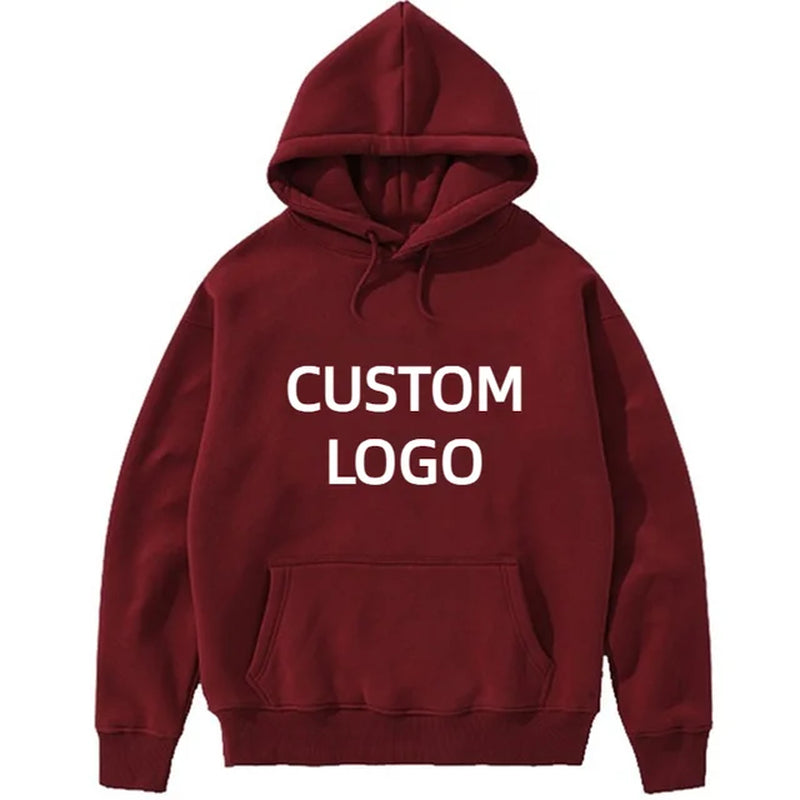 Custom LOGO Hoodies Diy Text Couple Friends Family Design Image Print Clothing Sports Leisure Harajuku Sweater Size M-4XL-Gennys fashion