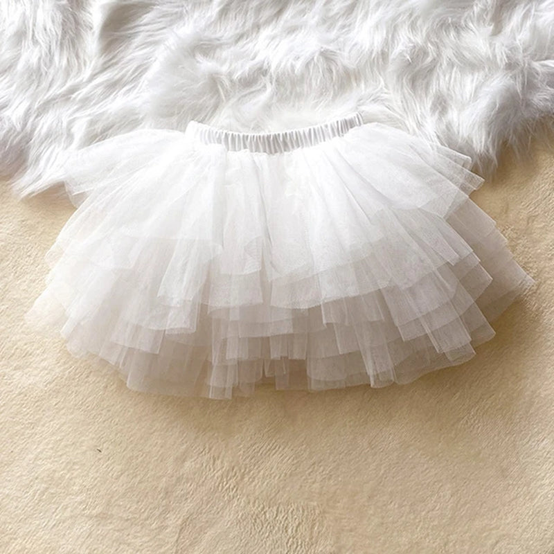 Fashion Baby Girls Tutu Fluffy Skirt Princess Ballet Dance Tutu Mesh Skirt Kids Cake Skirt Cute Girls Clothes-Gennys fashion