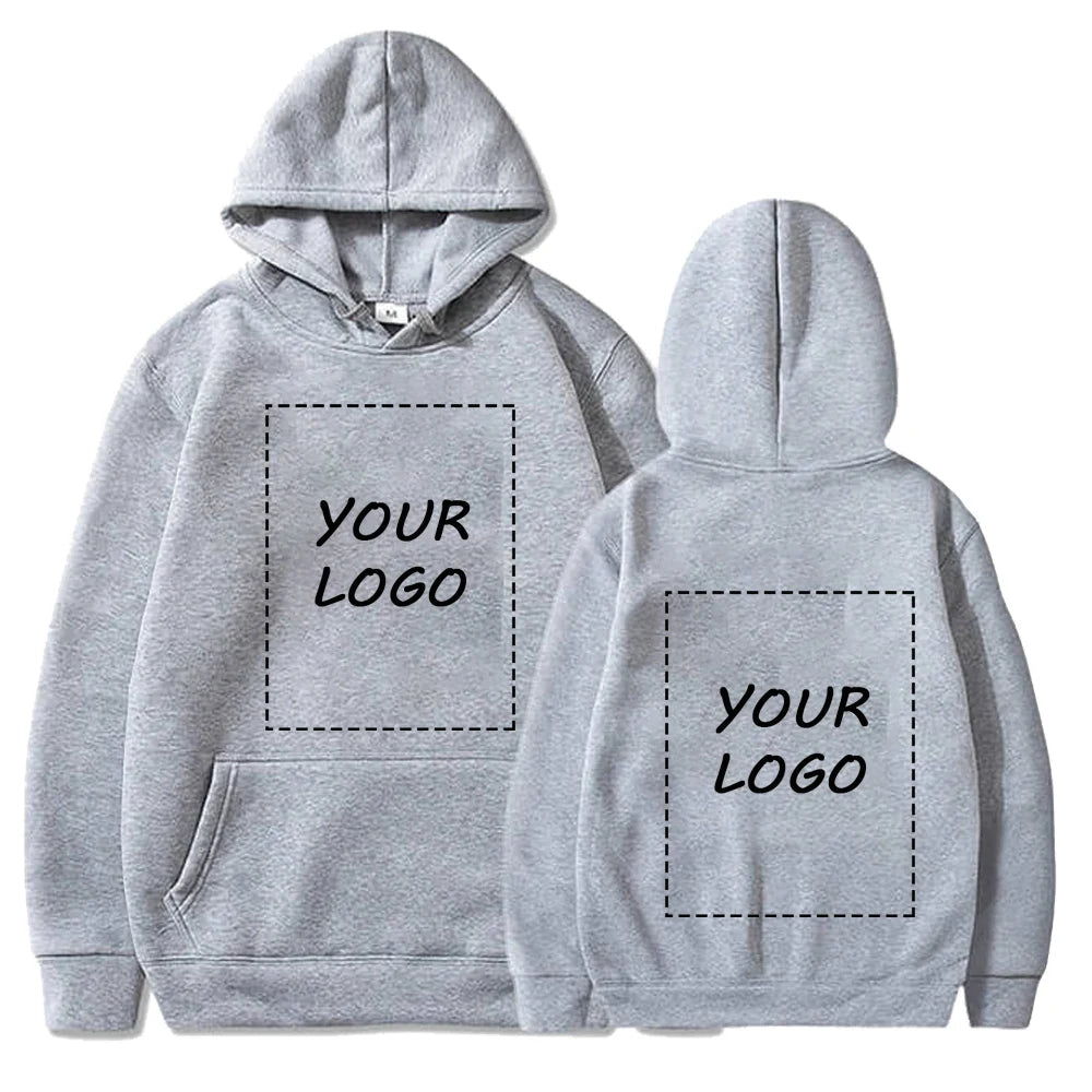 Custom LOGO Hoodies Diy Text Couple Friends Family Design Image Print Clothing Sports Leisure Harajuku Sweater Size M-4XL-Gennys fashion