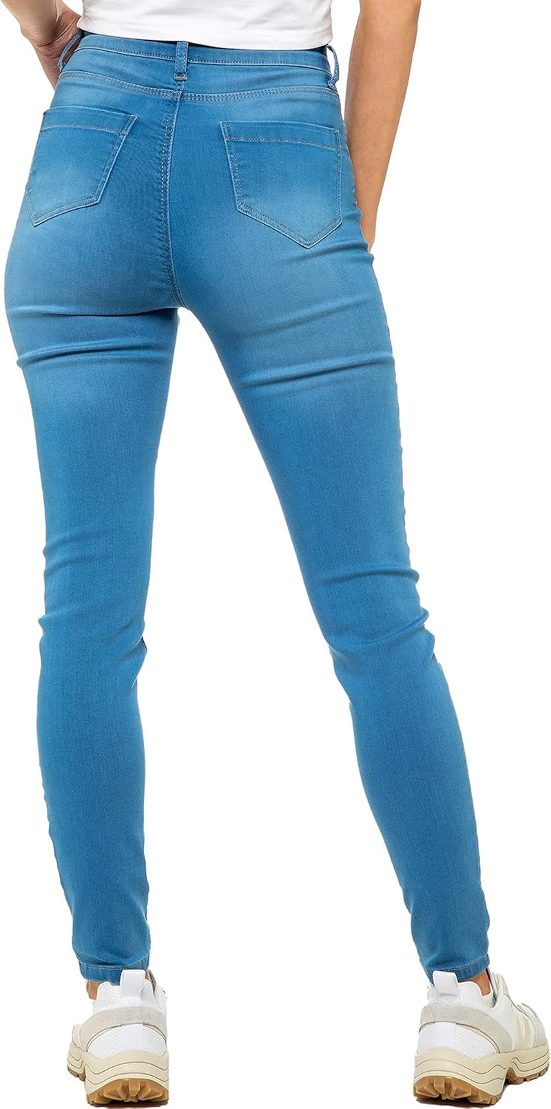 Ladies Skinny Jeans Stretch Trousers Jean Casual Denim Pants with Pockets-Gennys fashion